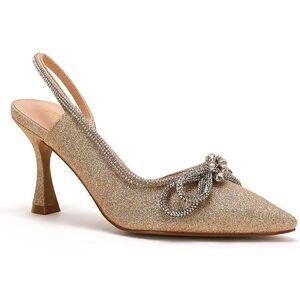 Wedding Women's Rhinestone Ankle Strap Heeled Sandals Satin Pointy Toe Stiletto
